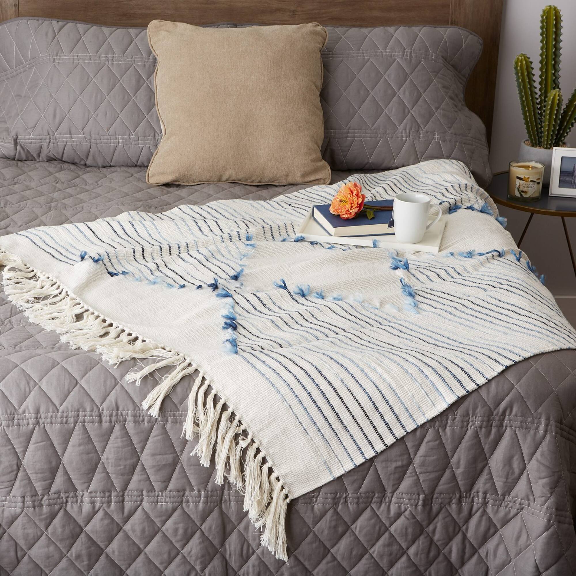 DII® French Blue Diamond Cut Throw